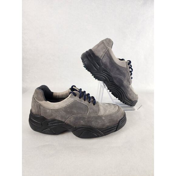 Oregon Mudders AL420 Mens 7 Grey Suede Golf Shoes with Spikes - Picture 2 of 12